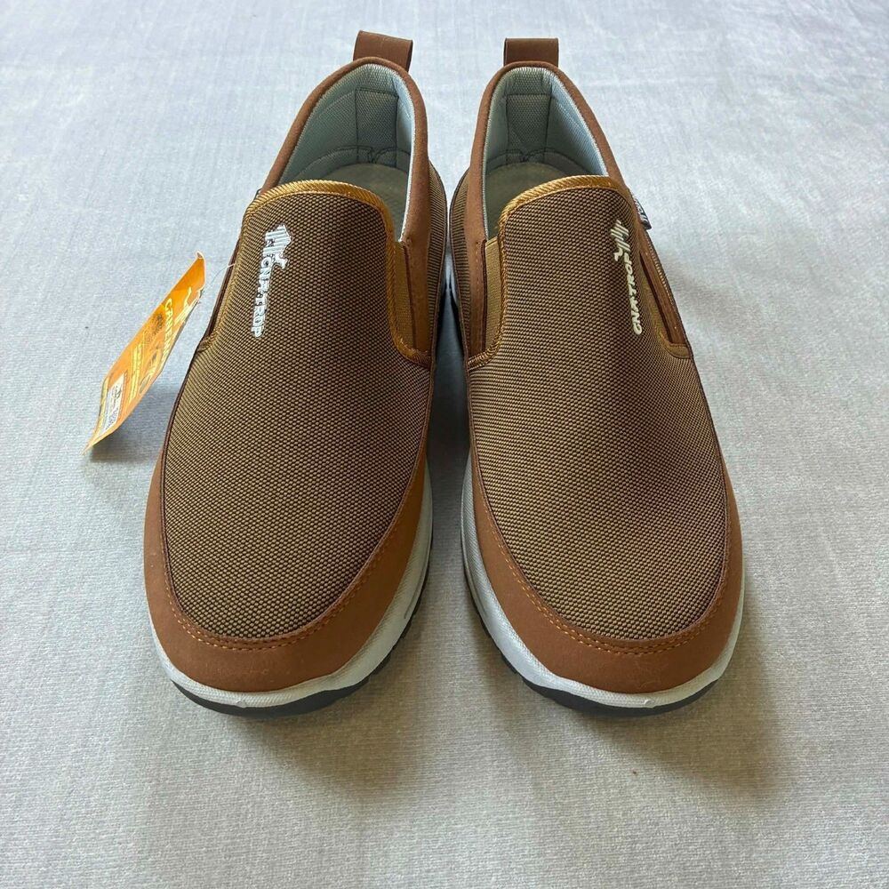 Canemon Mens Size 14/15 EU 49 Brown Slip On Walking Shoes Casual Sneakers NWT